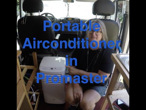 Review of small portable Air conditioner used in ProMaster Camper van