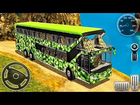 Army Bus Driver US Soldier Transport Duty 2019 - Offroad Driving Bus - Android GamePlay