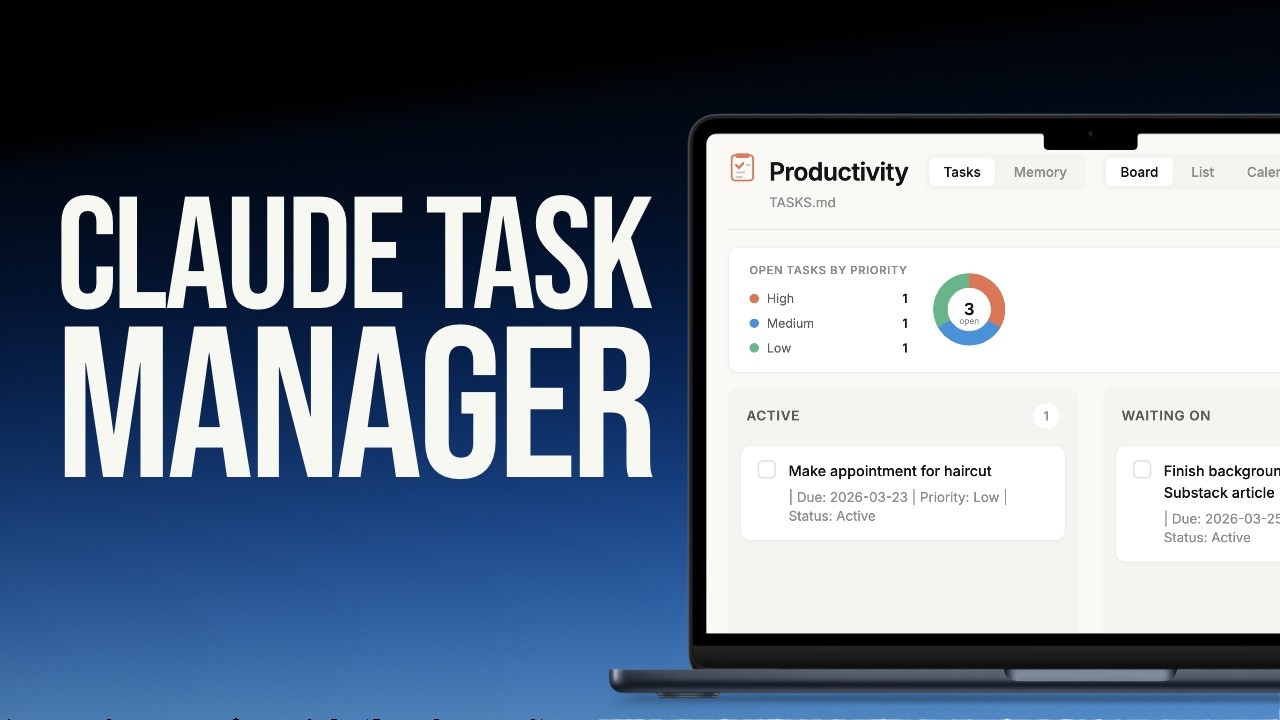 Claude Built a Custom Dashboard That Manages My Tasks Automatically