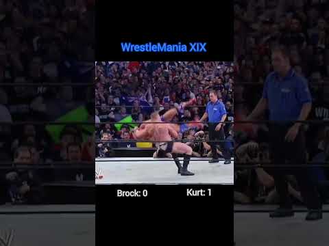 Every Kurt Angle vs Brock Lesnar  Match Ever