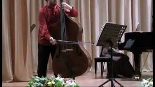 J.S.Bach Gamba Sonata n°2 (1°, 2°mvt.) Enrico Fagone, Double bass  Piano,Julia Balabicheva