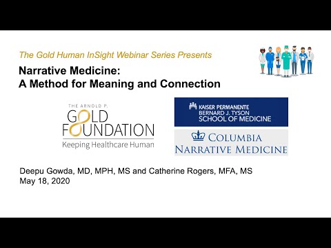Gold Human InSight Webinar Series: Narrative Medicine & Connection Workshop During the Pandemic