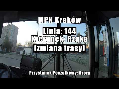 Linia: 144, kierunek: Rżąka (zmiana trasy) - MPK Kraków | Cabview Articulated Bus