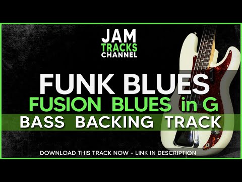 Bass Backing Track : Funk Blues in G Jam Track for Bass