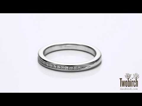 0.2ct Twenty Stone Thin Channel Set Wedding Ring - TwoBirch TB-WR-0251-WG-D