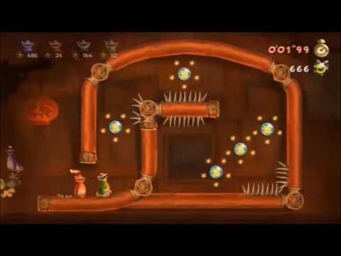 Rayman Legends Daily Challenge 24/9/16 - solo co-op 666 lums! + more clips