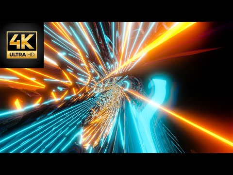 Warp Tunnel iii | Neon VJ loop for Trance Music in 4K | 2 hours