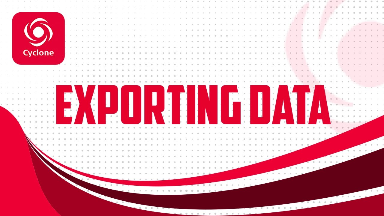 Leica Cyclone - Exporting Data