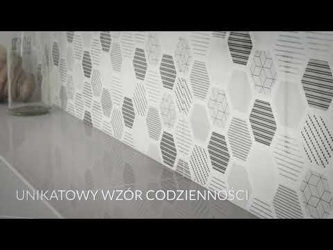 Płytka ścienna inserto MUZI white stripes glossy 29,7x60 gat. I