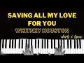 Saving All My Love For You - Whitney Houston | Piano Cover Accompaniment Backing Track Tutorial