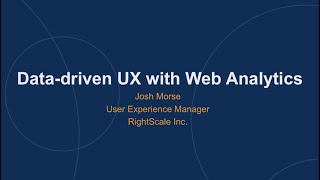 User Experience with Google Analytics & Tag Manager