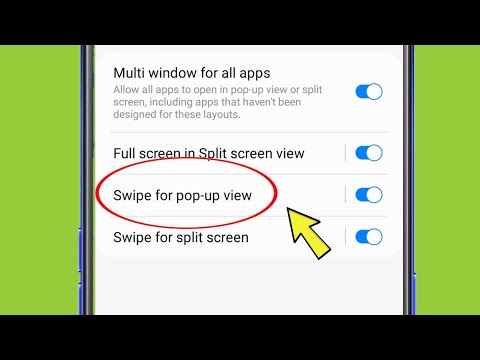 what is Swipe for pop-up view in Samsung galaxy M04