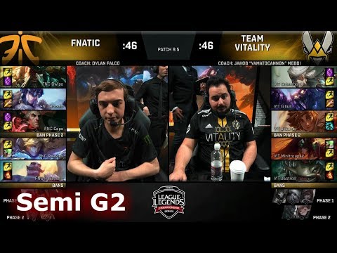 Vitality vs Fnatic | Game 2 Semi Final S8 EU LCS Spring 2018 | VIT vs FNC G2