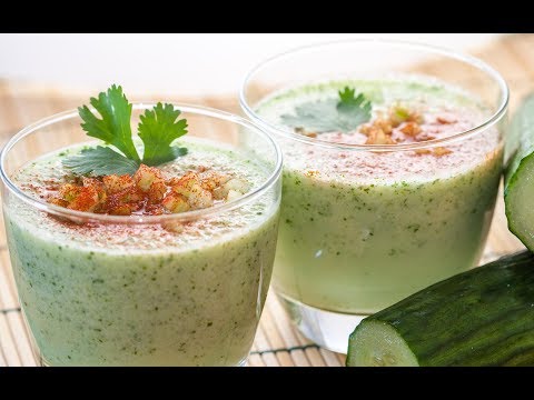 Chilled Cucumber Soup Recipe with Coconut Milk - Cold Cucumber Soup