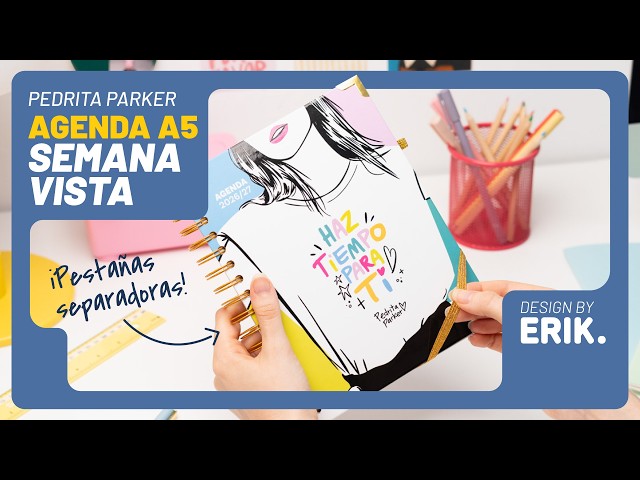 Vídeo relacionado con Grupo Erik Agenda escolar 2026 2027 Semana Vista Alicia en el País de las Maravillas - Agenda Semana Vista A5 para niños de Instituto [Curso 26/27 ] Con Anillas, Tapa dura, Pegatinas e Ilustraciones