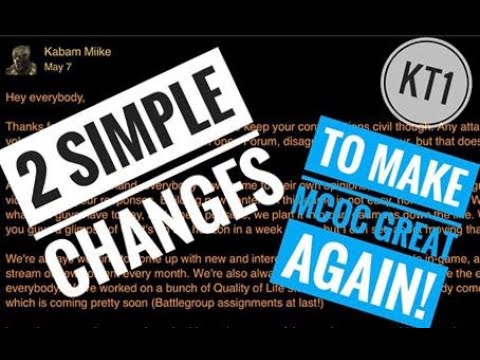 2 Simple Changes To Make Mcoc Fun Again! Can't Put It More Straight Forward!