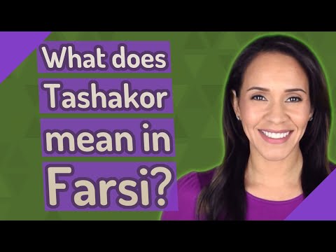 What does Tashakor mean in Farsi?