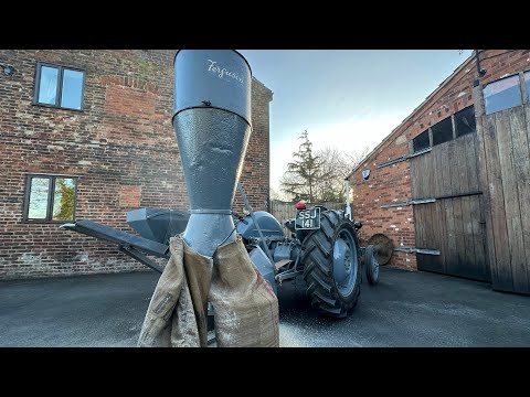 1950’s Ferguson working Hammer mill feeding the cows. 