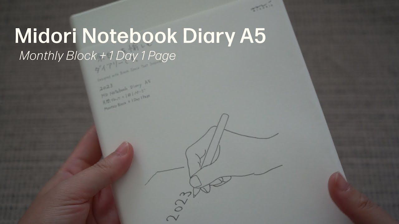 Watch video 2023 Planner | Midori MD Notebook Diary A5 Monthly Block & 1 Day and 1 Page | Flip Through Now 2023 Planner | Midori MD Notebook Diary A5 Monthly Block & 1 Day and 1 Page | Flip Through