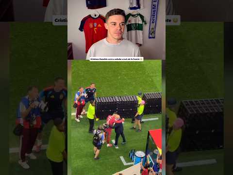 CRISTIANO RONALDO CORRE para SALUDAR a LUIS de LA FUENTE 🥺 #futbol