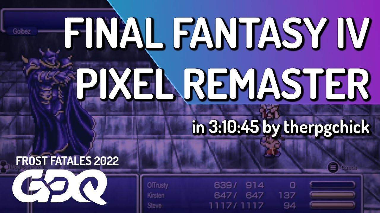 Final Fantasy IV Pixel Remaster by therpgchick in 3:10:45 - Frost Fatales 2022 - YouTube