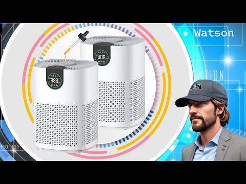 VEWIOR 2 Pack Air Purifiers for Home, Air Purifiers for Bedroom Large Room up to 1200 sq.ft with H13 HEPA Washable Filter, Aromatherapy, PM2.5 Display, Sleep Mode, Auto Mode for Dust, Smoke, Pets Hair video review thumbnail