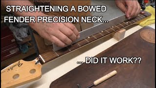 Follow-Up: Straightening a Bowed Fender Precision Neck... Did it Work??