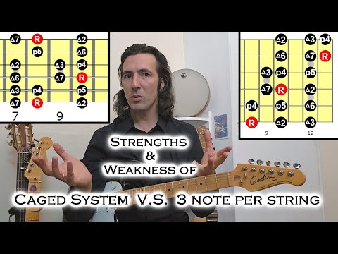 Pro Guitarist Explains CAGED vs 3 Note Per String - What are the Strengths & Weaknesses of each one?