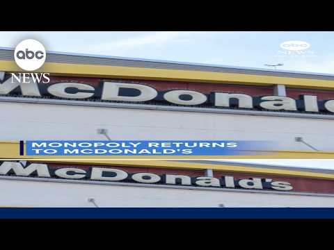 Monopoly returns to McDonalds