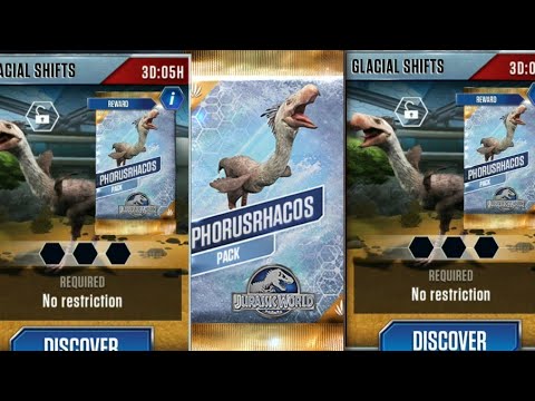 GLACIAL SHIFTS Event and getting the PHORUSRHACOS PACK - Jurassic World The Game