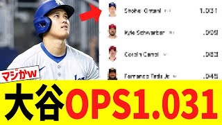 大谷、OPS1.031でOPSランキングがとんでもないことにｗｗｗｗｗ