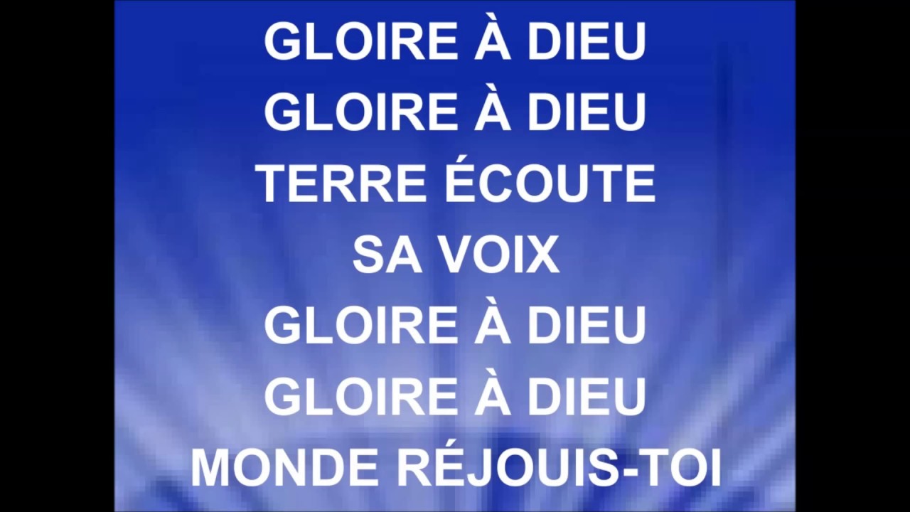 À DIEU SOIT LA GLOIRE - Un Chant Nouveau, sortie - 2003
