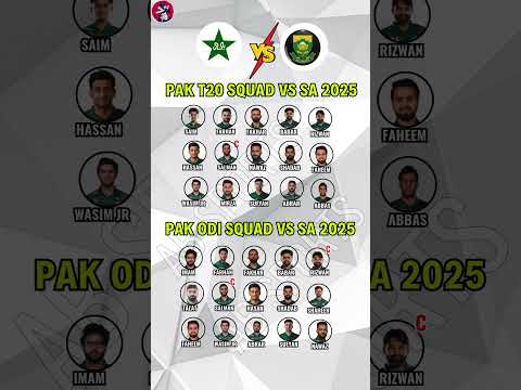 Pakistan odi,t20 squad vs Sa#shorts #youtubeshorts #pakistancricket#pakistanvssoutafrica