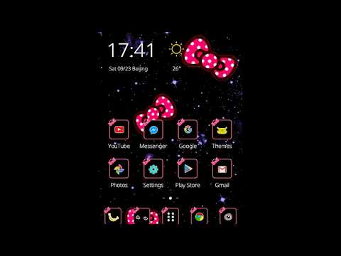 Bow knot Pink dot solemn theme Video