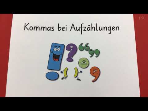 Kommas bei Aufzählungen - 4. Klasse Primarschule Eschen