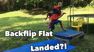Teaching A 7 Year Old A Backflip!