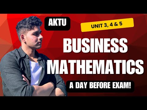 Business Mathematics BBA 1st Semester AKTU