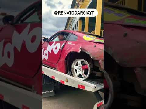Renato Garcia fazendo drift com seu carro destruído *350z* #shorts #renatogarcia #drift