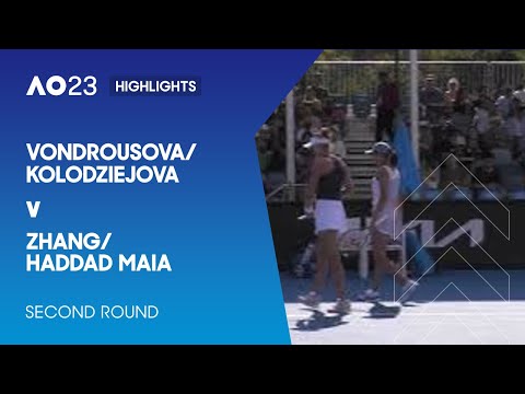 Vondrousova/Kolodziejova v Zhang/Haddad Maia Highlights | Australian Open 2023 Second Round