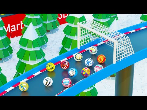 Marble Race Football Clubs Tournament - 24 Best Football Teams