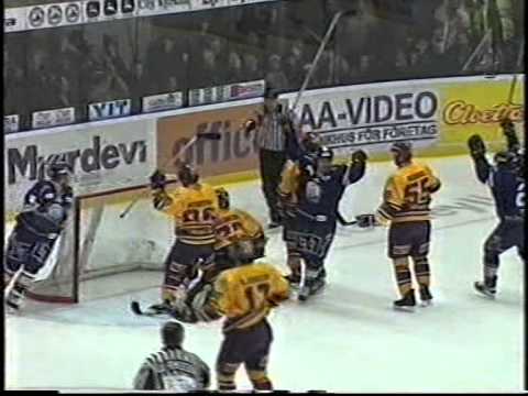 Linköping HC - Färjestad - 2003-2004 - Highlights + Intervju Fredrik Norrena (Tv4, Swedish TV)
