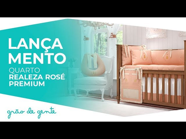 Quarto de Bebê Realeza Rosé Premium - Grão de Gente