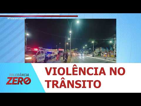 Pedestre é atingida por motocicleta em faixa de pedestres na Barra dos Coqueiros - TZ