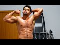 young bodybuilder showing his pumped muscle | flexing | muscle worship