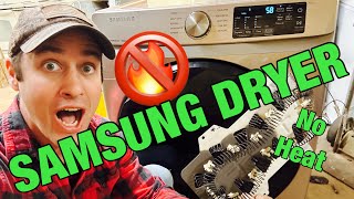Why This Samsung Dryer Isn’t Getting Hot — Quick Element Fix DVE45R6100C/A3 DC47-00019A Heater