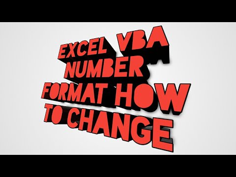 Excel VBA Number Format how to change