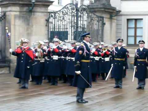Prague Castle - Castle Guard, 89th Anniversary, with president Vaclav Klaus / Hradní stráž