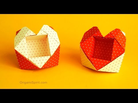 How to Fold an Origami Valentine Heart-Box
