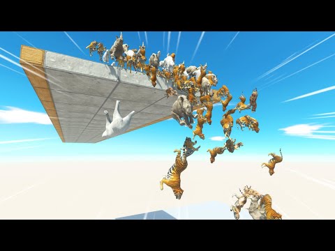 Who Can Survive?  The Broken Bridge Challenge - Animal Revolt Battle Simulator