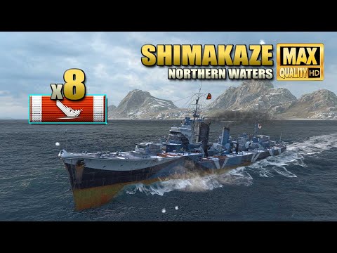 Destroyer Shimakaze: 8 ships destroyed in no time - World of Warships